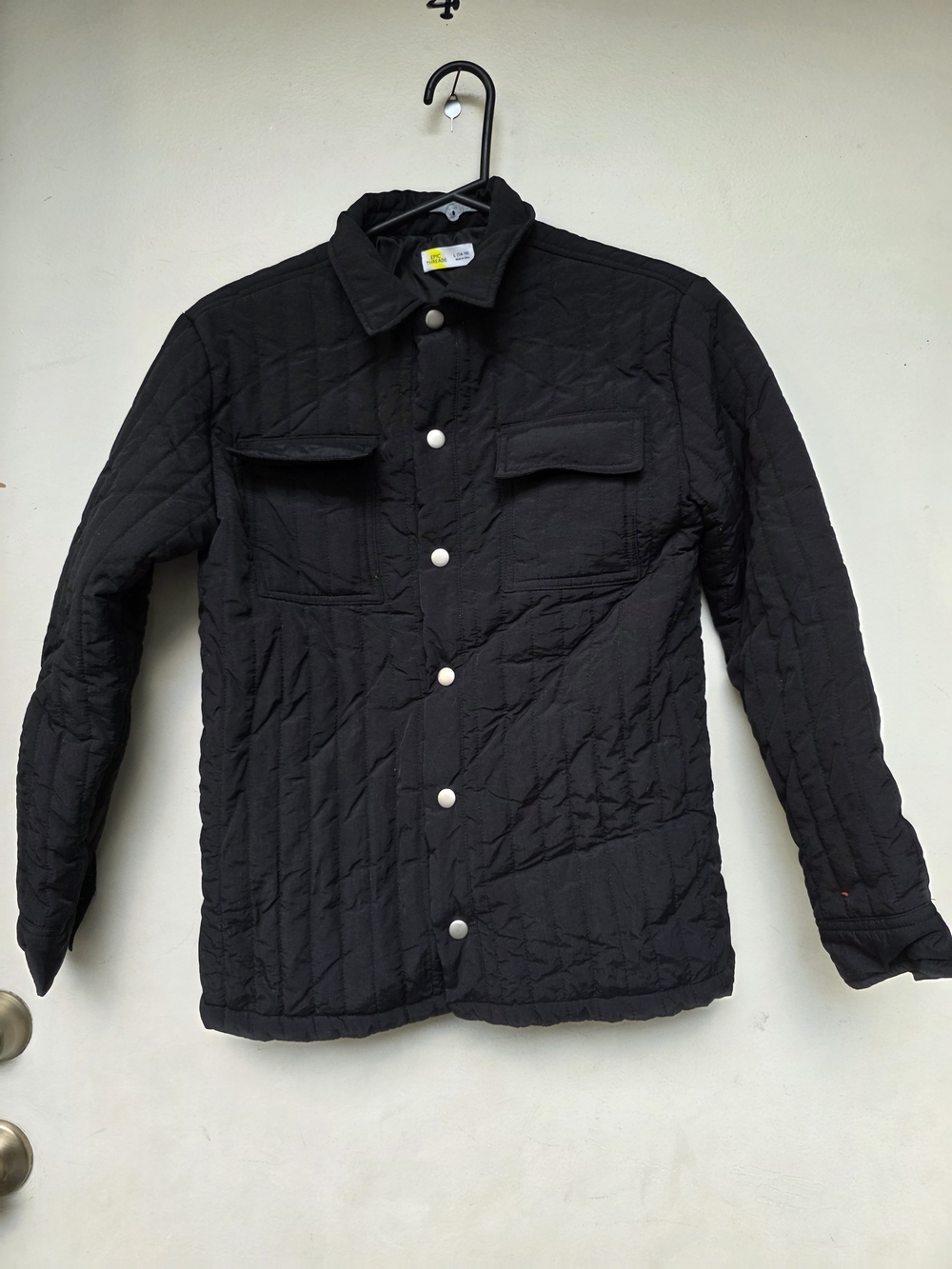 Epic Threads Black Quilted Lightweight Shirt Jacket